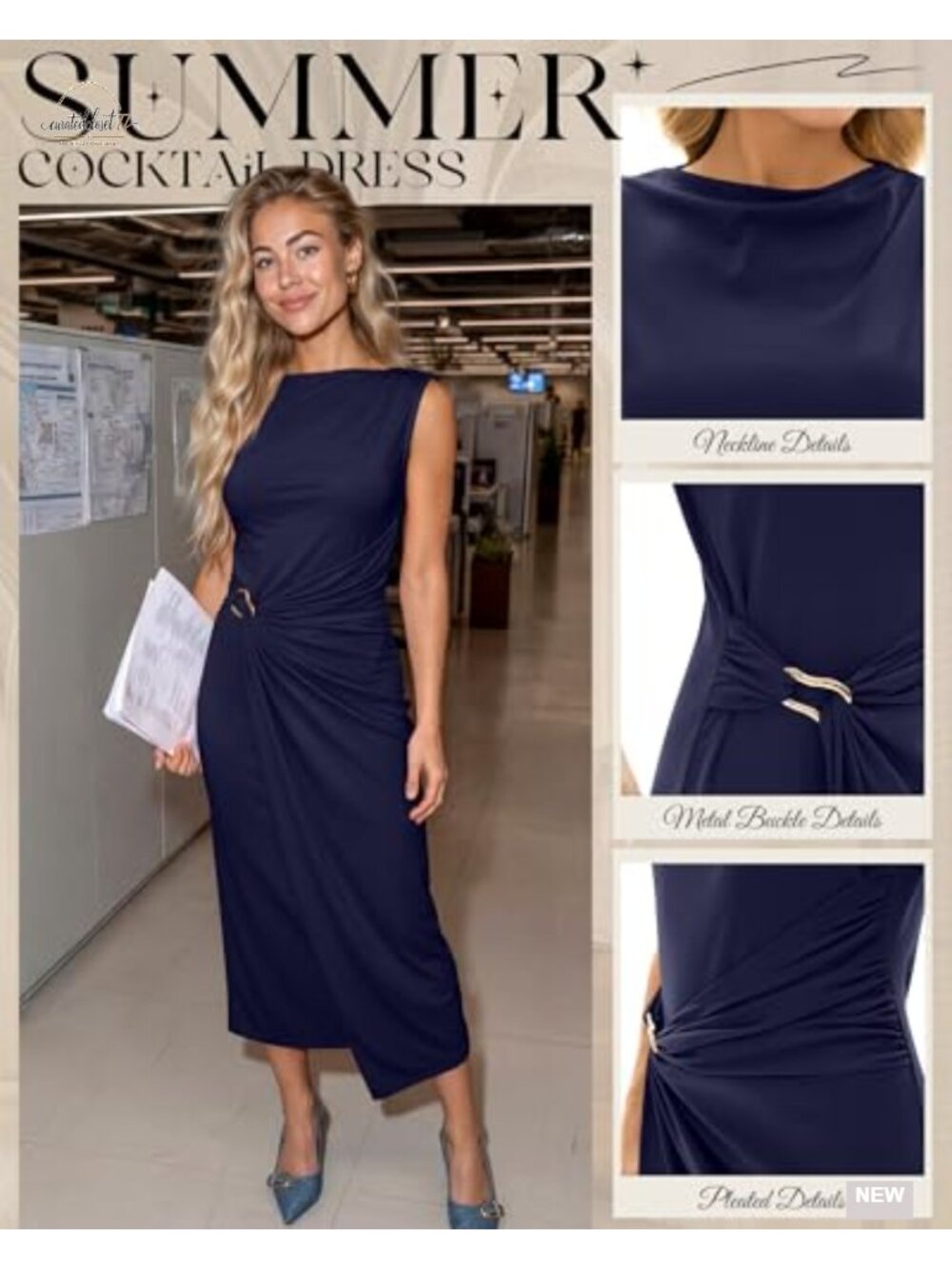 Women's Ruched Bodycon Maxi Dress Sleeveless Cocktail Party - Picture 4 of 6